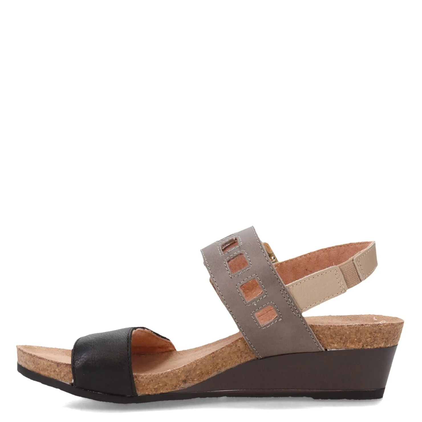 Footbed Sandals*Naot Women's , Dynasty Sandal Black Grey