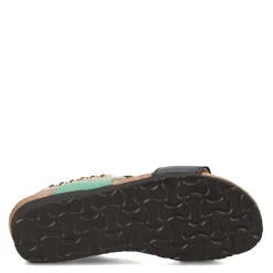 Wedges*Naot Women's , Eliana Sandal Black/Jade/White