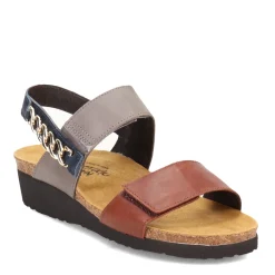 Wedges*Naot Women's , Eliana Sandal Chestnut/Foggy Gray/Ink