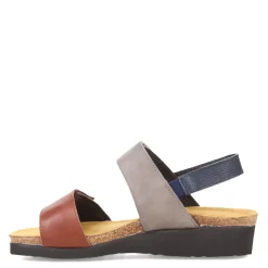 Wedges*Naot Women's , Eliana Sandal Chestnut/Foggy Gray/Ink
