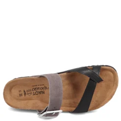 Footbed Sandals*Naot Women's , Fresno Sandal Black Taupe