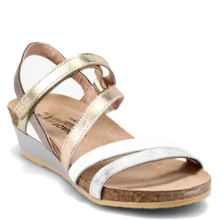 Wedges*Naot Women's , Hero Sandal Silver / Gold Mix