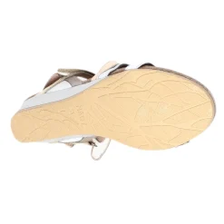 Wedges*Naot Women's , Hero Sandal Silver / Gold Mix
