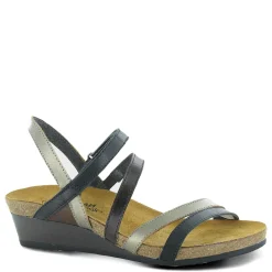 Wedges*Naot Women's , Hero Sandal Black / Pewter