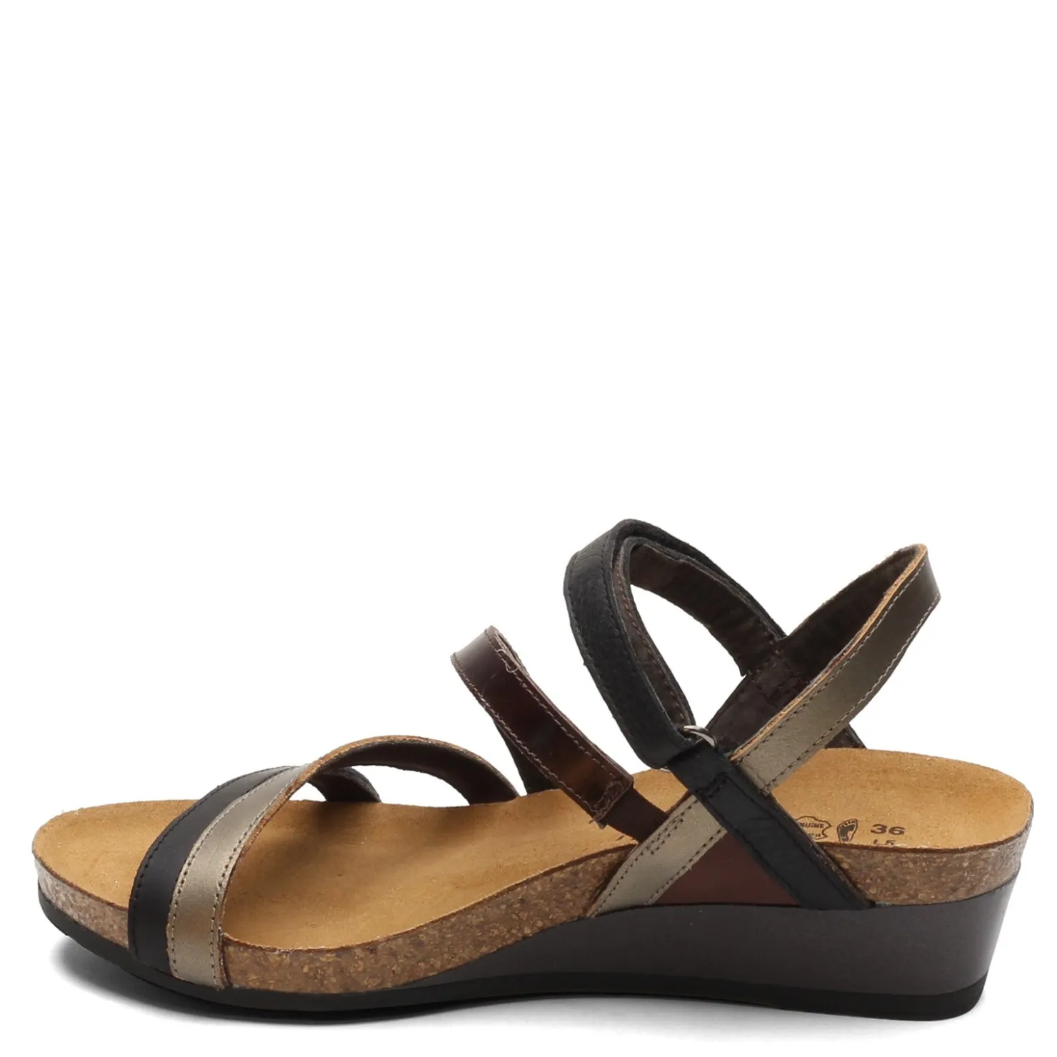 Footbed Sandals*Naot Women's , Hero Sandal Black / Pewter