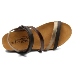 Footbed Sandals*Naot Women's , Hero Sandal Black / Pewter