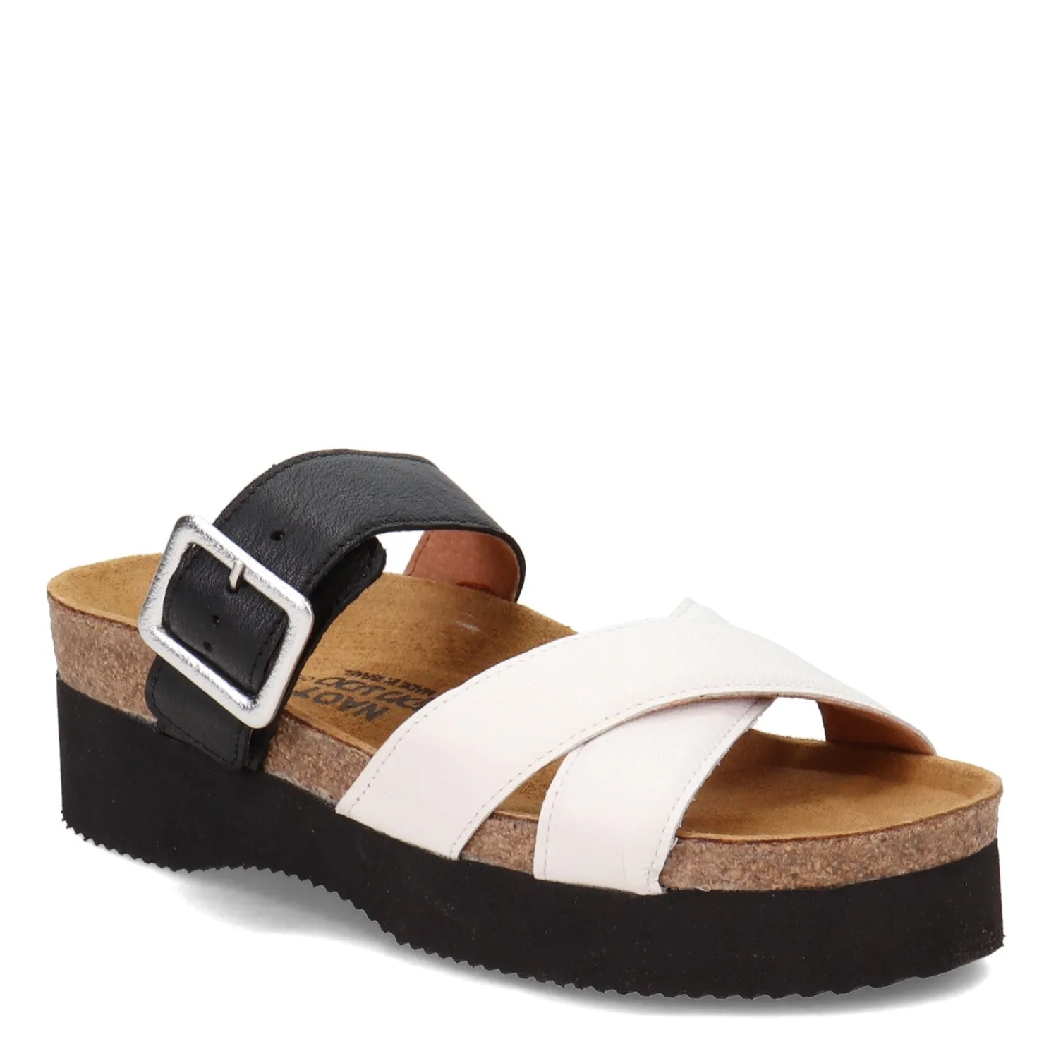 Heeled Sandals*Naot Women's , Juliette Sandal Black / White