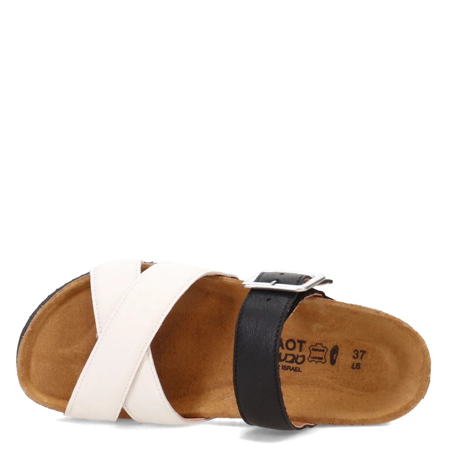 Heeled Sandals*Naot Women's , Juliette Sandal Black / White