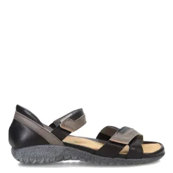 Footbed Sandals*Naot Women's , Karawa Sandal Soft Black/Gray/Khaki
