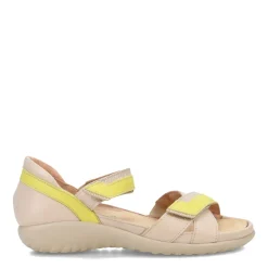 Footbed Sandals*Naot Women's , Karawa Sandal Soft Ivory/Lime/Beige