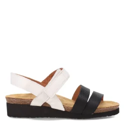 Wedges*Naot Women's , Kayla Sandal White Black