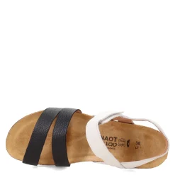 Footbed Sandals*Naot Women's , Kayla Sandal White Black