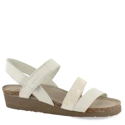 Wedges*Naot Women's , Krista Sandal Ivory / Gold