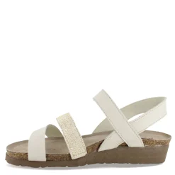Wedges*Naot Women's , Krista Sandal Ivory / Gold