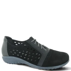 Fashion & Street*Naot Women's , Lalo Oxford Black Velvet/Gray