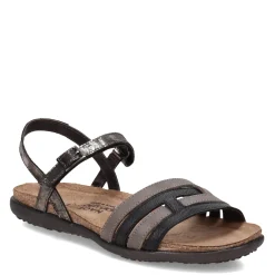 Footbed Sandals*Naot Women's , Lucy Sandal Black Gray