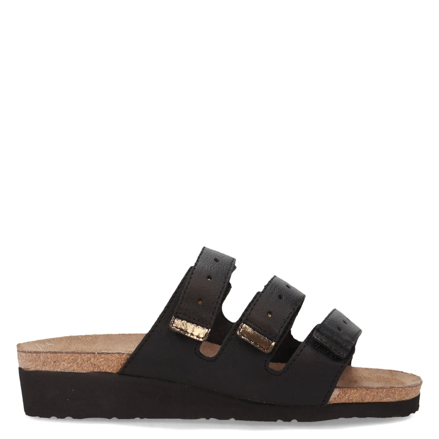 Footbed Sandals*Naot Women's , Madelyn Sandal Black/Silver