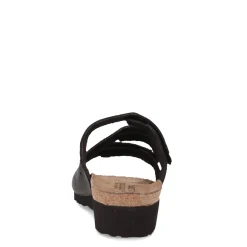 Footbed Sandals*Naot Women's , Madelyn Sandal Black/Silver