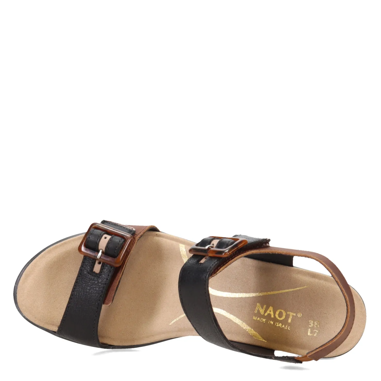 Heeled Sandals*Naot Women's , Mode Sandal Brown/Black/Khaki