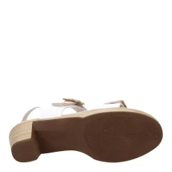 Heeled Sandals*Naot Women's , Mode Sandal White/Ivory/Brown