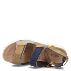 Footbed Sandals*Naot Women's , Odyssey Sandal Grey/Navy/Gold