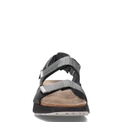 Footbed Sandals*Naot Women's , Odyssey Sandal Black/Grey/Silver