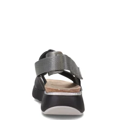 Footbed Sandals*Naot Women's , Odyssey Sandal Black/Grey/Silver