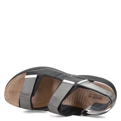 Footbed Sandals*Naot Women's , Odyssey Sandal Black/Grey/Silver