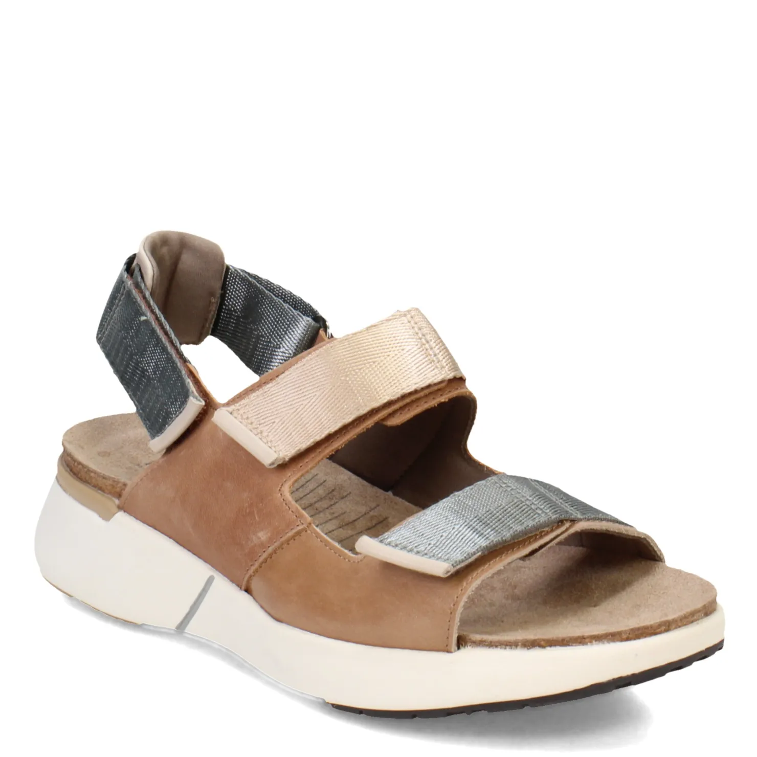 Footbed Sandals*Naot Women's , Odyssey Sandal Tan/Grey/Ivory