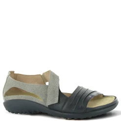 Footbed Sandals*Naot Women's , Papaki Sandal Speckled Beige/Black