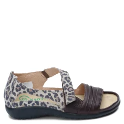 Footbed Sandals*Naot Women's , Papaki Sandal Soft Brown/Cheetah