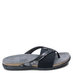 Footbed Sandals*Naot Women's , Penelope Sandal Black Metallic
