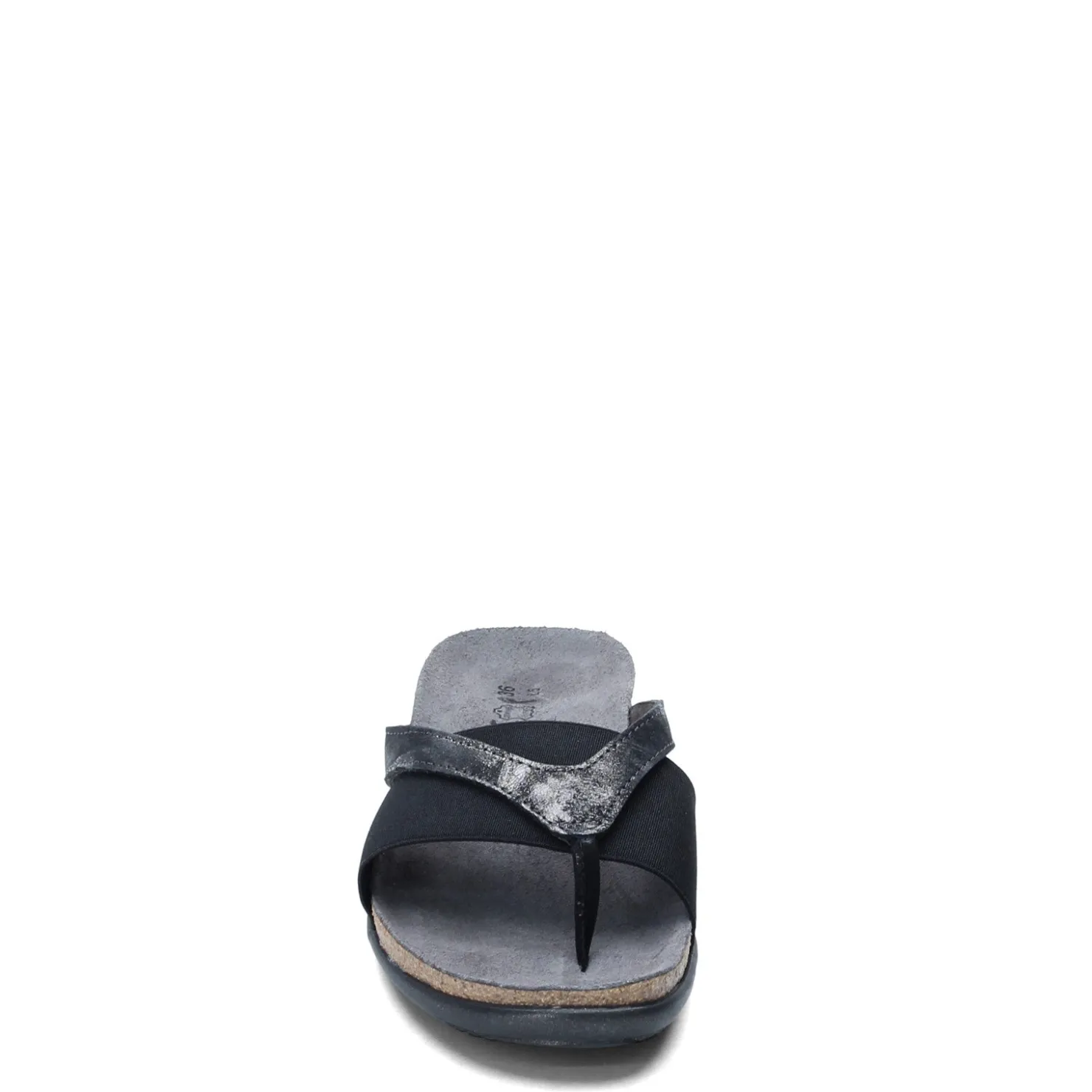 Footbed Sandals*Naot Women's , Penelope Sandal Black Metallic