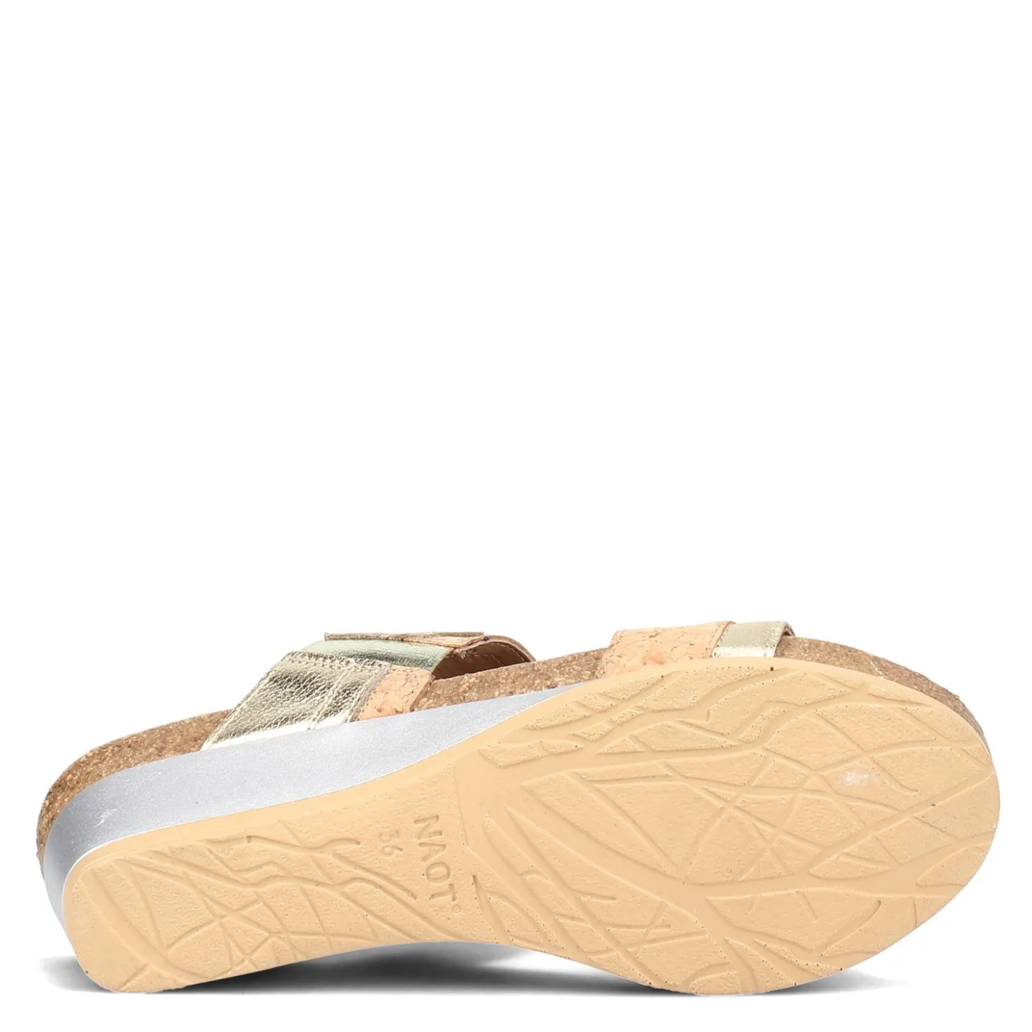 Wedges*Naot Women's , Royalty Sandal Cork Gold