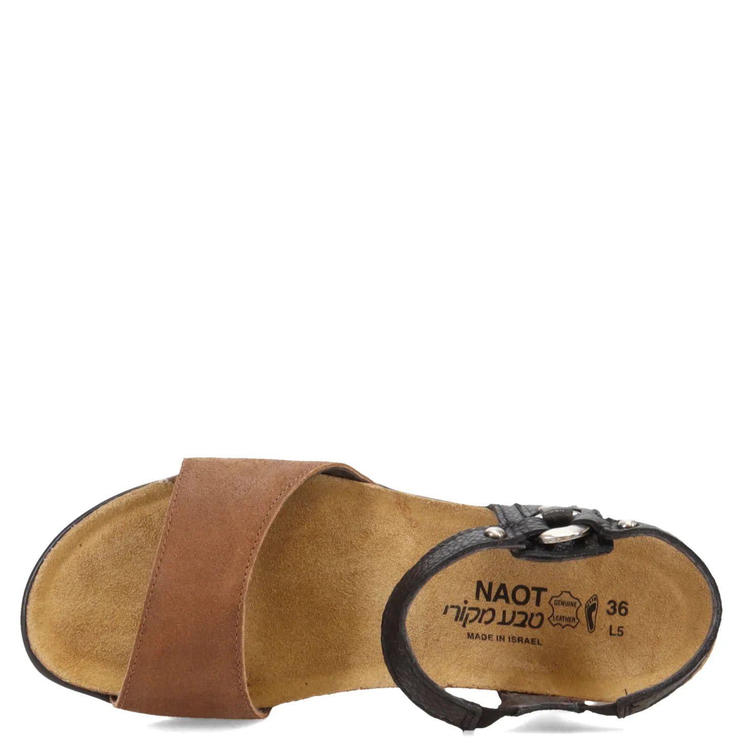 Footbed Sandals*Naot Women's , Sabrina Sandal Brown Black