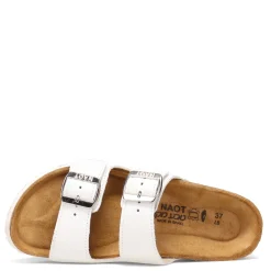 Footbed Sandals*Naot Women's , Santa Barbara Slide Sandal White Leather