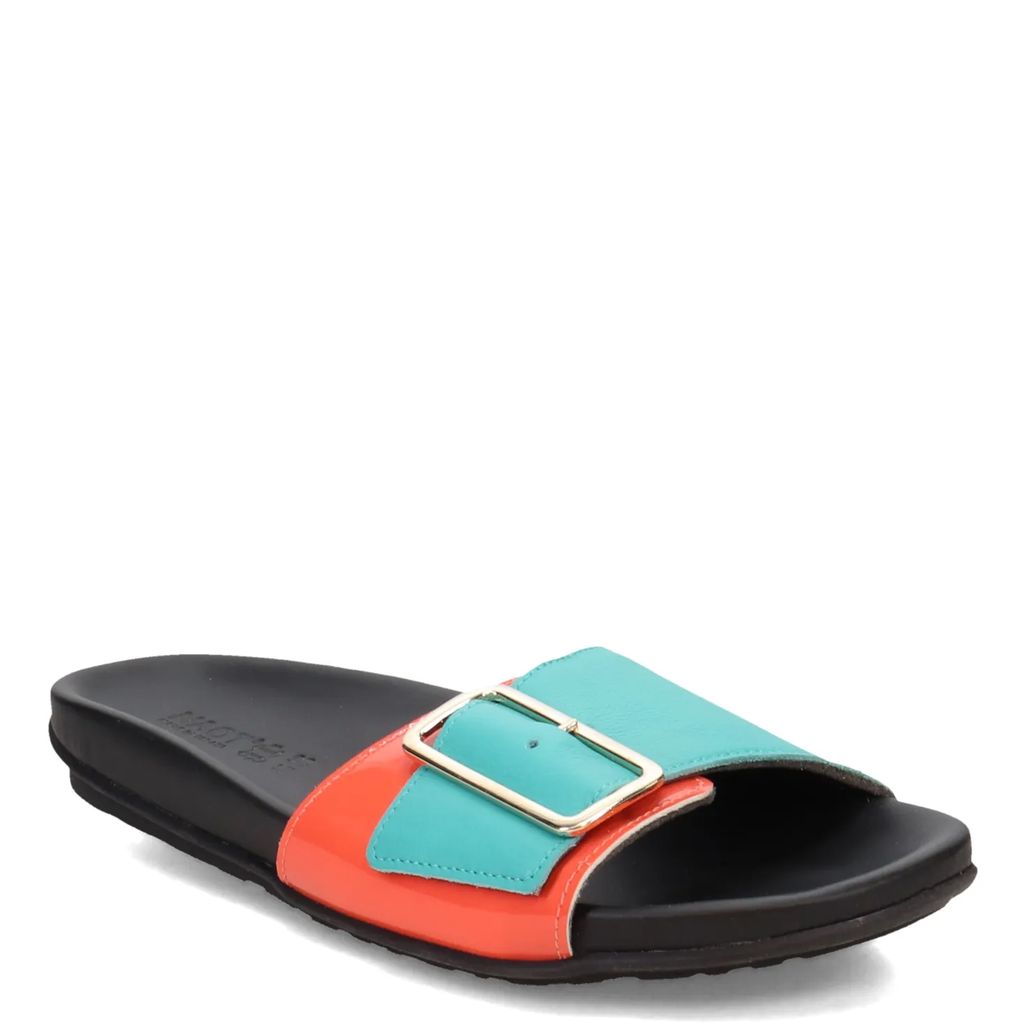 Footbed Sandals*Naot Women's , Tahiti Sandal Coral/Turquoise