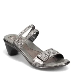Heeled Sandals*Naot Women's , Temper Sandal Onyx Metallic