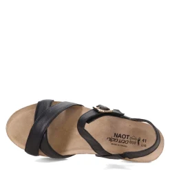 Wedges*Naot Women's , Throne Sandal Black
