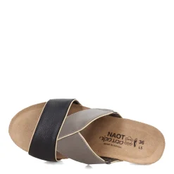 Wedges*Naot Women's , Tiara Sandal Black Grey