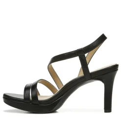 Heeled Sandals*Naturalizer Women's , Brenta Strappy Sandal Black