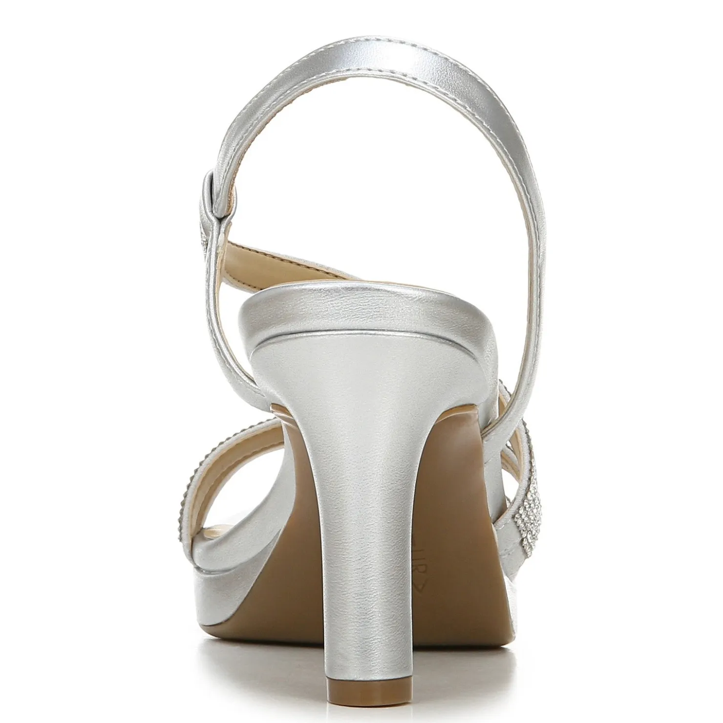 Heeled Sandals*Naturalizer Women's , Brenta Strappy Sandal Silver