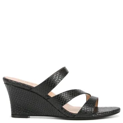 Wedges*Naturalizer Women's , Breona Sandal Black Snake Print