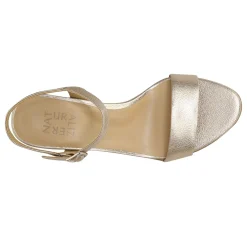 Heeled Sandals*Naturalizer Women's , Bristol Sandal Warm Silver