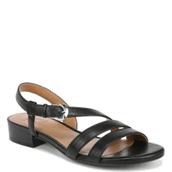 Heeled Sandals*Naturalizer Women's , Hilma Sandal Black Faux Leather