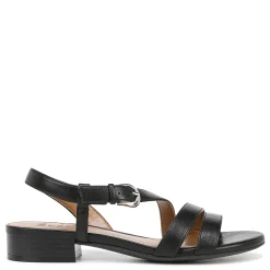 Heeled Sandals*Naturalizer Women's , Hilma Sandal Black Faux Leather