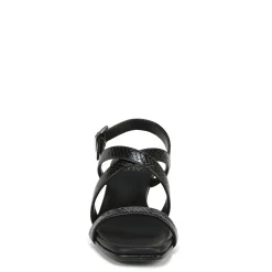 Heeled Sandals*Naturalizer Women's , Kiki Sandal Black Snake Print Faux Leather