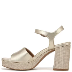 Heeled Sandals*Naturalizer Women's , Lilly Sandal Champagne Faux Leather