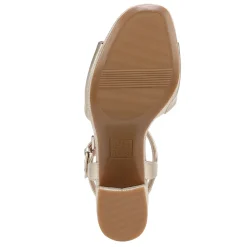 Heeled Sandals*Naturalizer Women's , Lilly Sandal Champagne Faux Leather