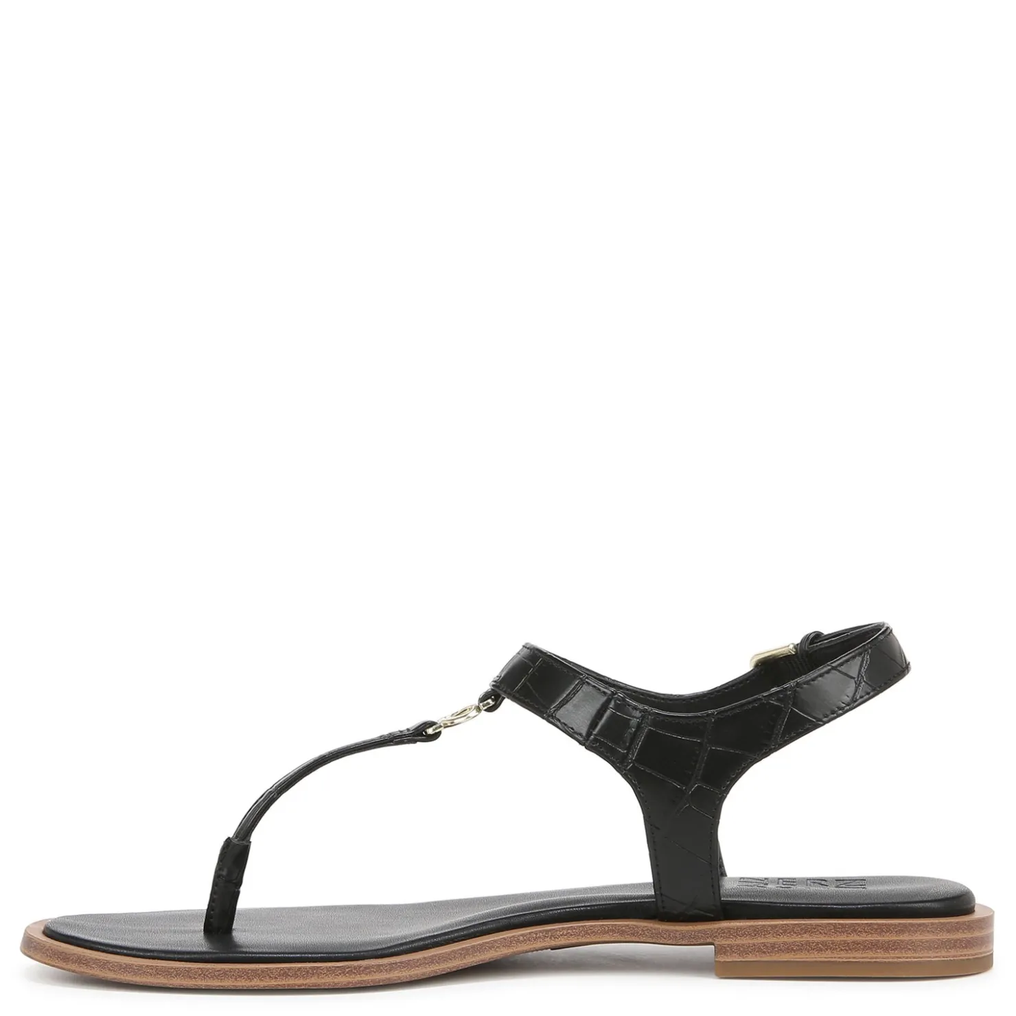 Heeled Sandals*Naturalizer Women's , Lizzi Sandal Black Faux Croco Leather